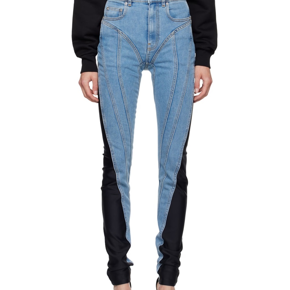 Mugler Light Blue Denim Jeans